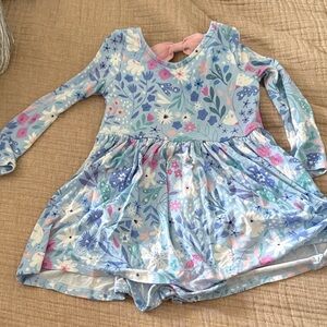 Little sleepies spring floral skater dress with body suit